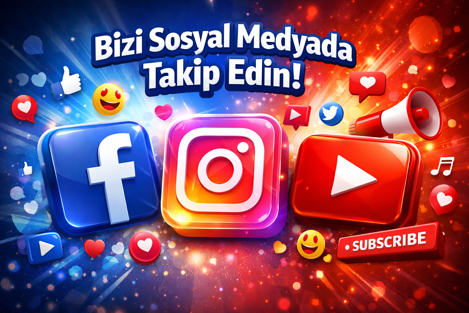 İnstagram - Youtube - Facebook / Hepsi sizin olacak!