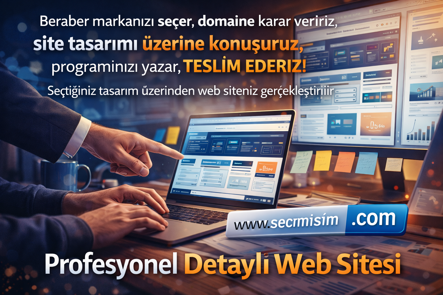 Seçtiğiniz tasarım üzerinden web siteniz gerçekleştirilir.